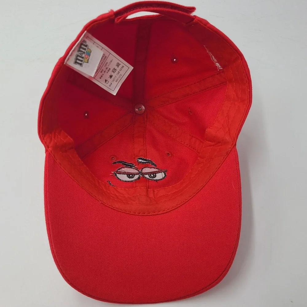 Youth M&M's World Hat Adjustable Red Character Casual Halloween Costume Cotton